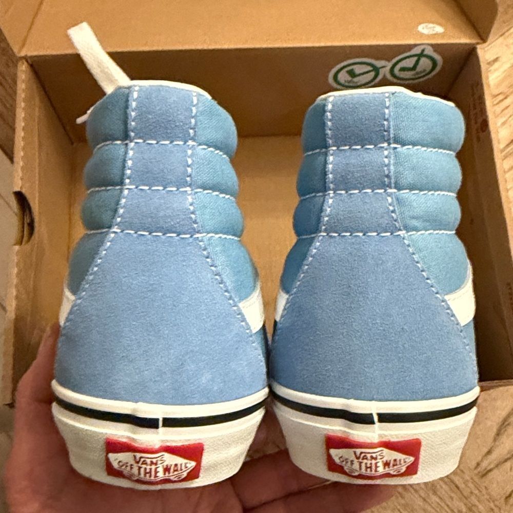 Vans Sk8-Hi Blue and White Sneakers. High tops. New - Picture 7 of 11